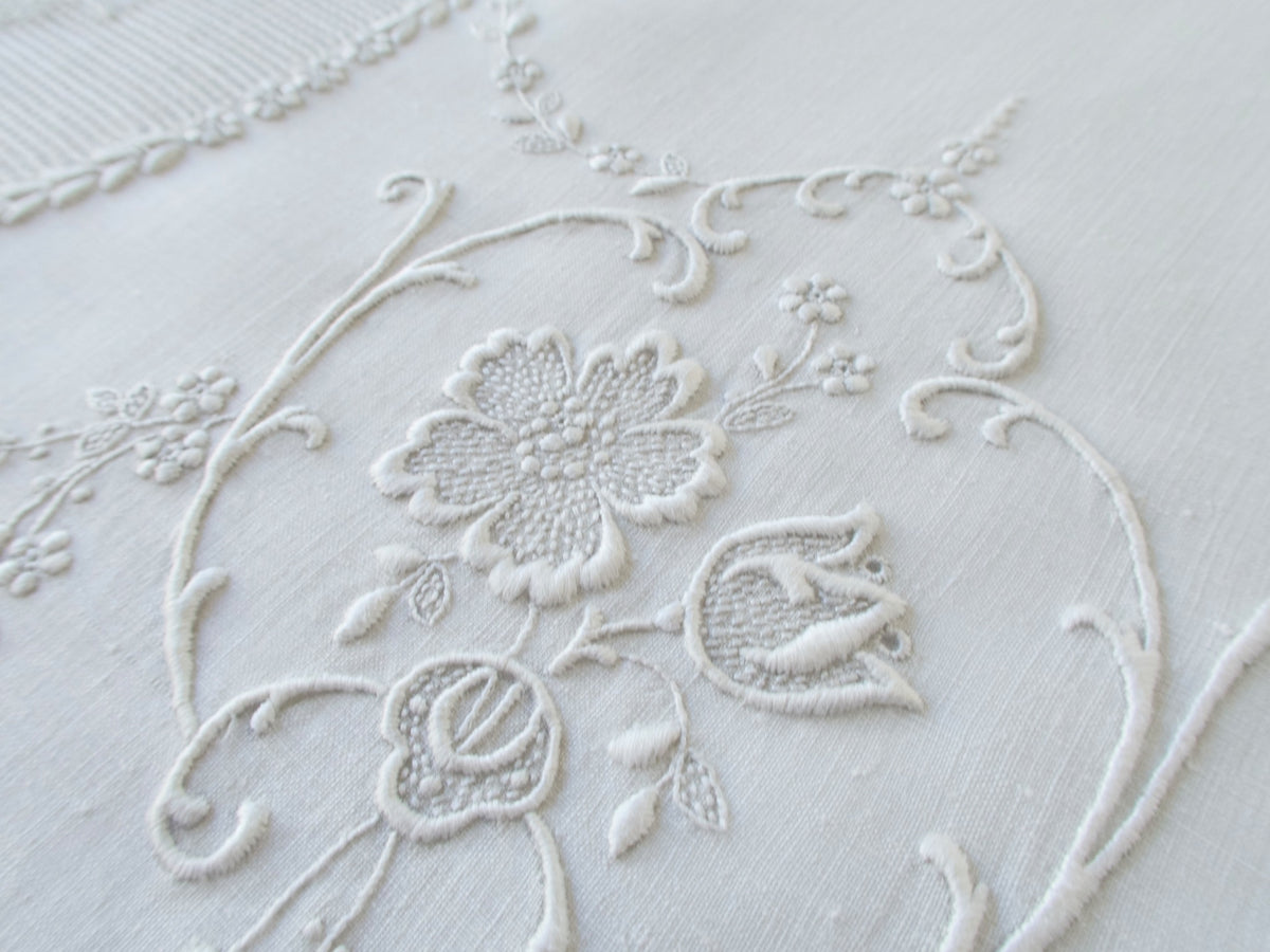 Courting Couple Vintage Appenzell Linen Towel, 23x44