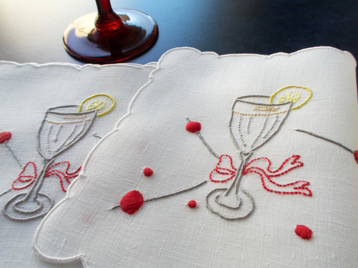 Spears &amp; Garnishes Vintage Madeira Cocktail Napkins, Set of 8