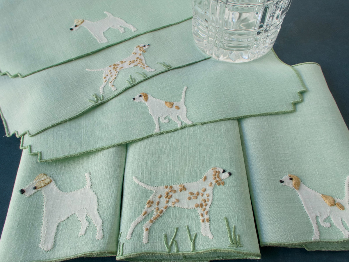 Booze Hounds Vintage Madeira Cocktail Napkins, Set of 6