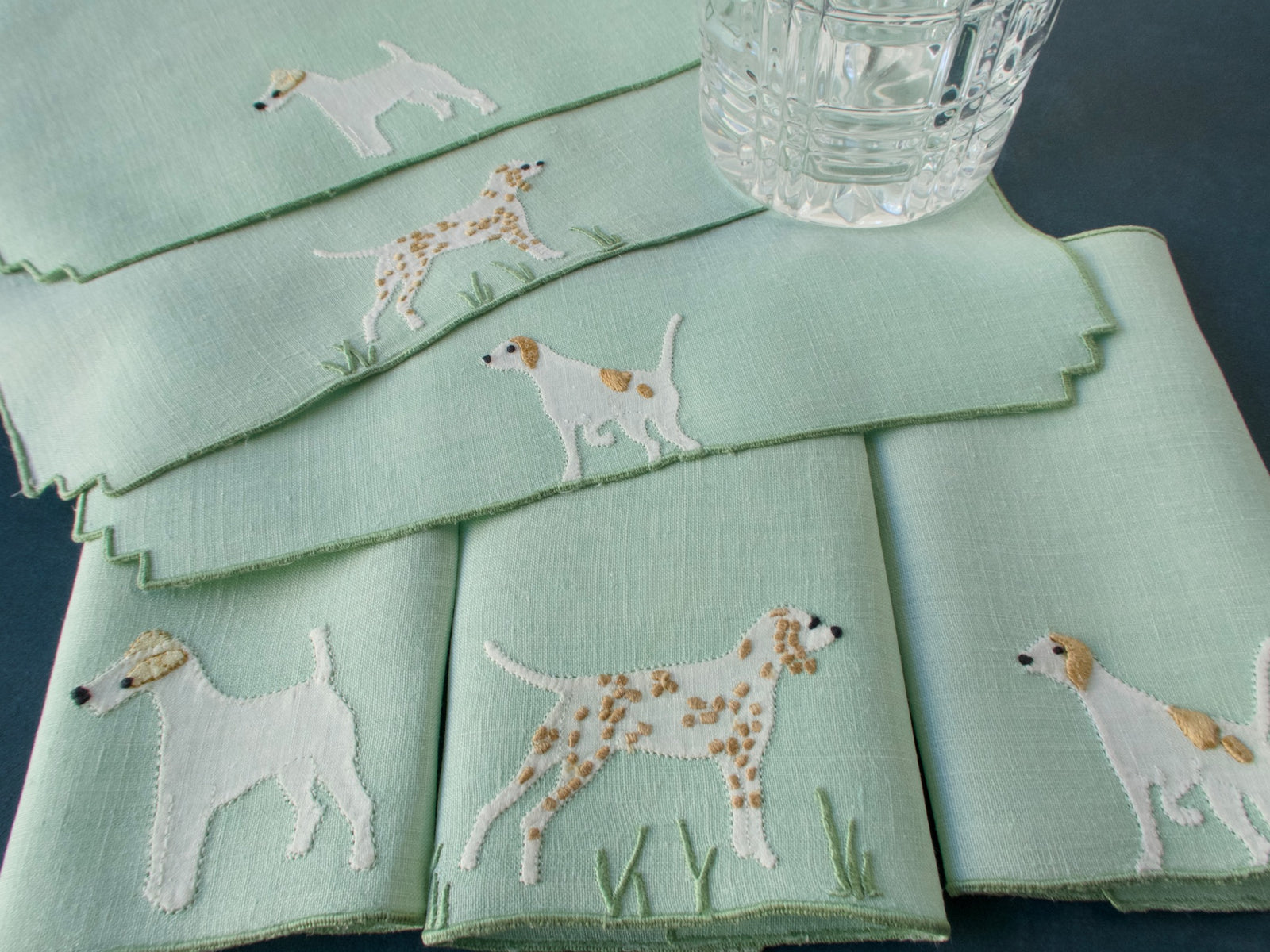 Booze Hounds Vintage Madeira Cocktail Napkins, Set of 6