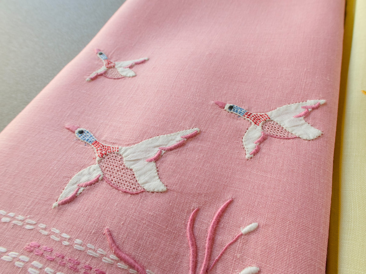 Flying Mallards Vintage Madeira Guest Towels, Set of 2