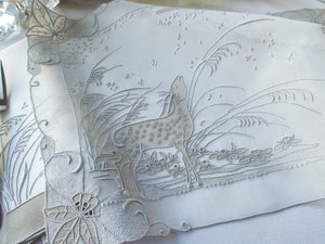 "Deer" Vintage Marghab 24pc Placemat Set for 8