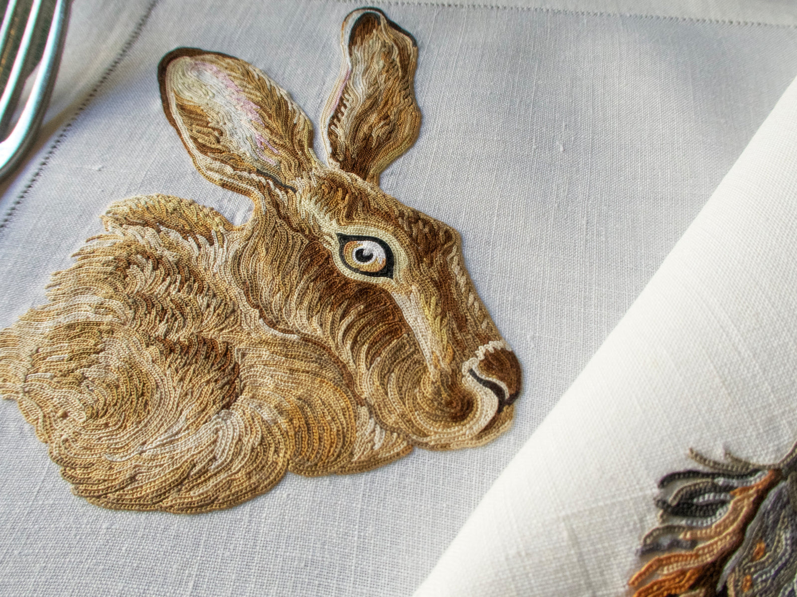 Game Birds Vintage French Embroidery 24 pc Placemat Set for 12