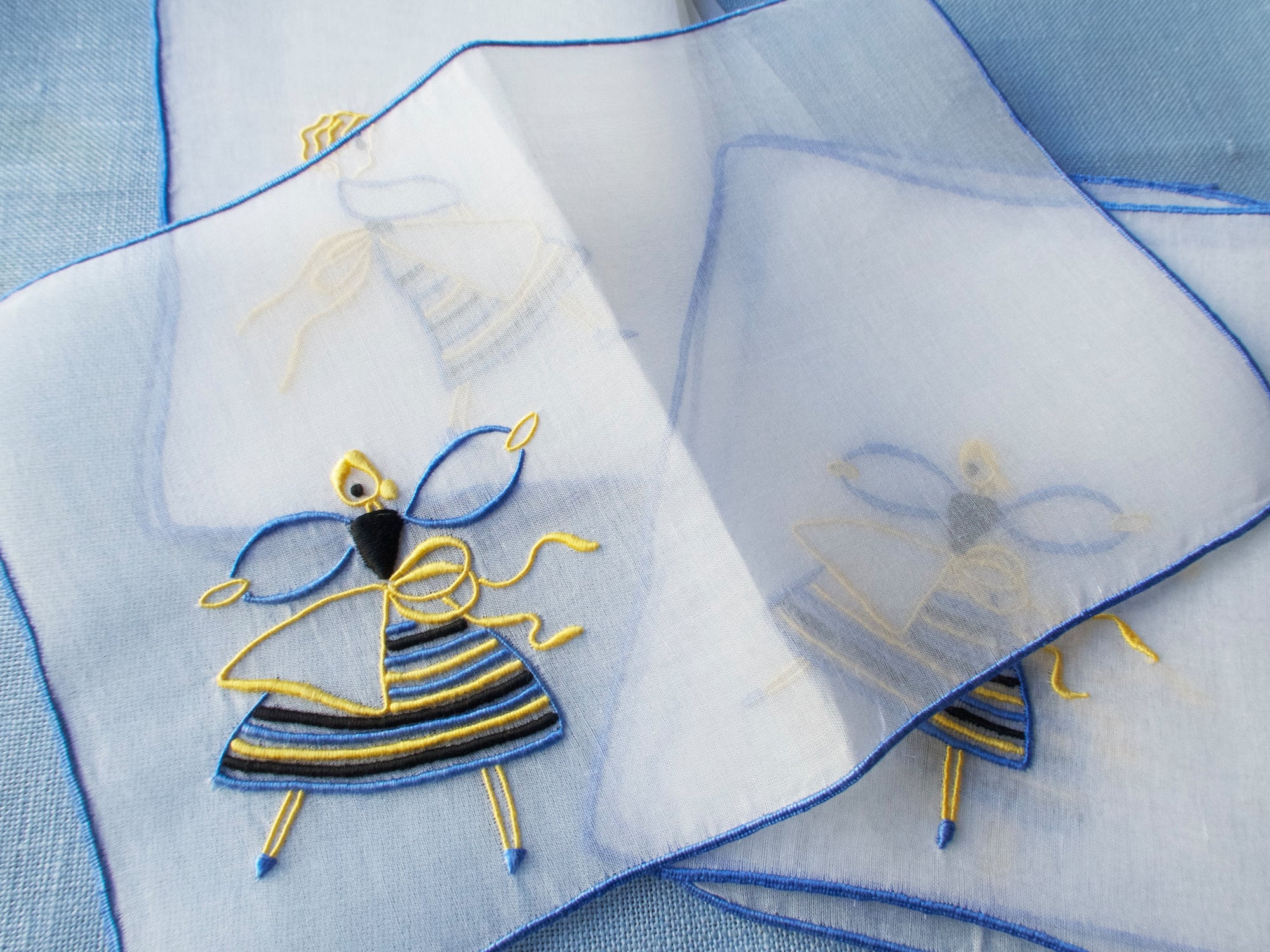 "Dancer & Barmaid" Vintage Marghab Cocktail Napkins, Set of 8