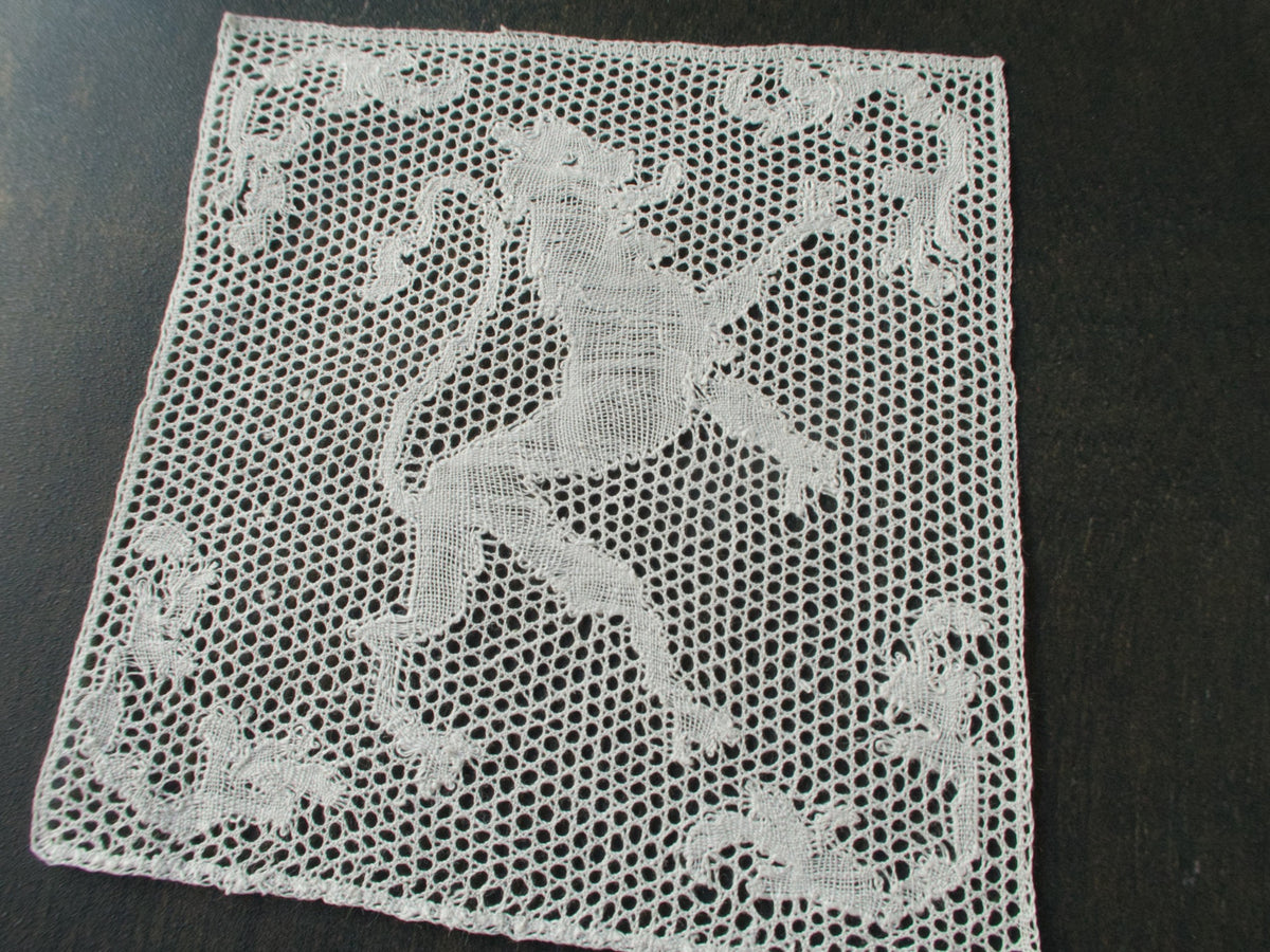 Unicorn, Lion &amp; More Antique Lace Cocktail Napkins, Set of 10