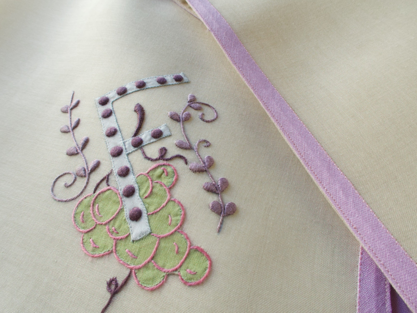 "F" Monogram Vintage Italian Table Napkins, Set of 12