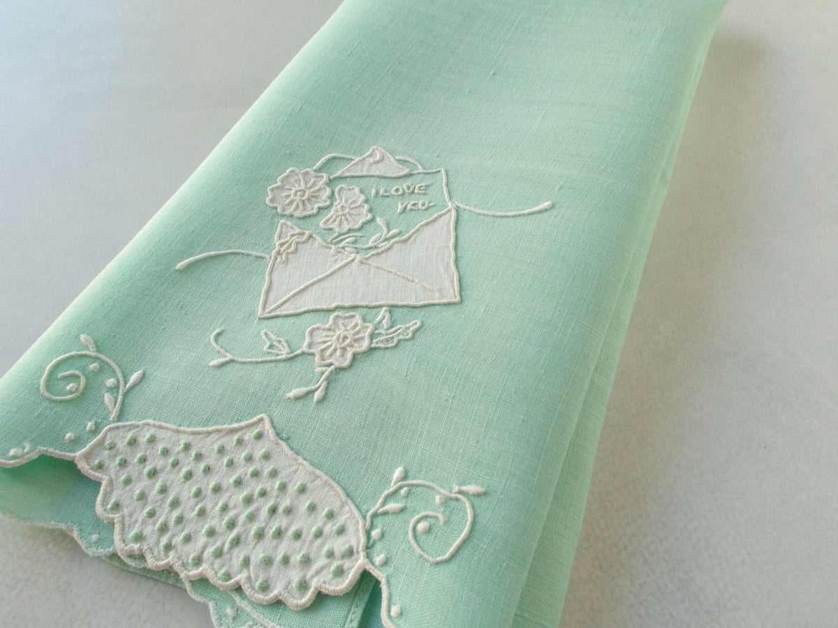 Love Letter Vintage Madeira Guest Towel, Single