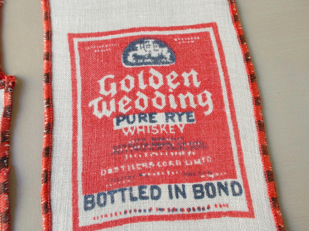 1940s Premium Liquor Labels Vintage Cocktail Napkins, Set of 7