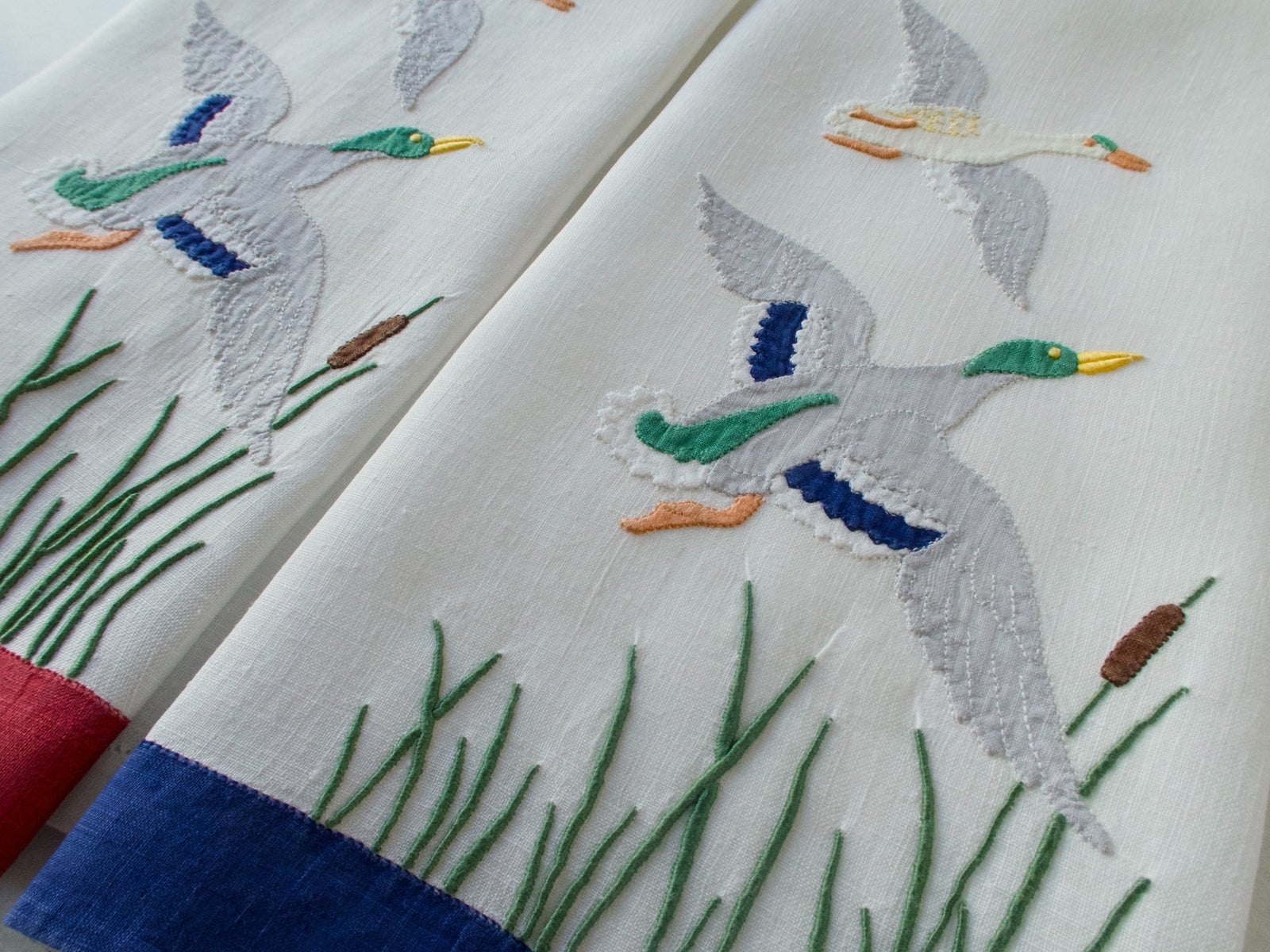 Mallards in the Marsh Vintage Madeira Guest Towels, Set of 2