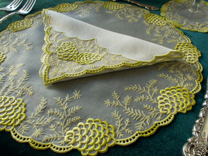 "Pine" Vintage Marghab Madeira 24pc Placemat Set for 8