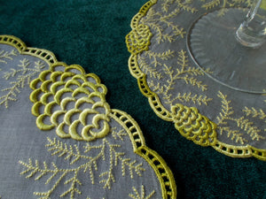 "Pine" Vintage Marghab Madeira 24pc Placemat Set for 8