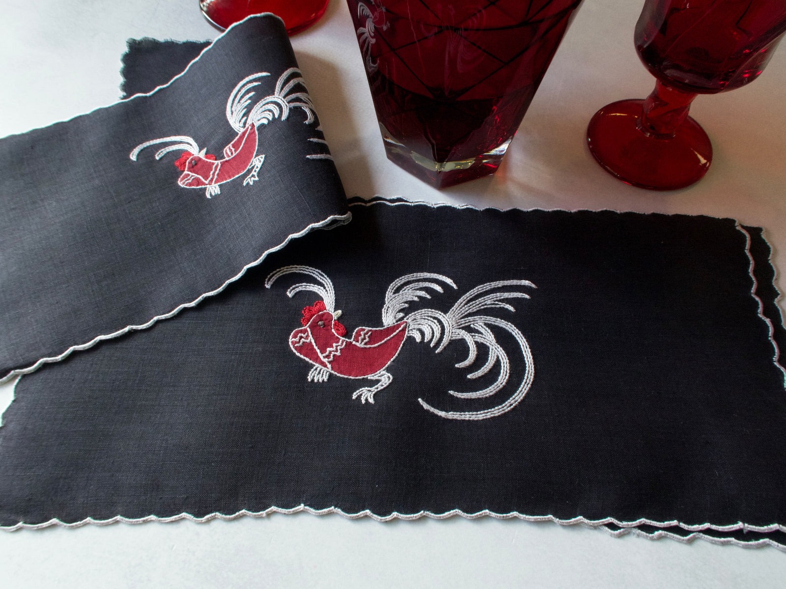 Kicking Back Vintage Madeira Cocktail Napkins, Set of 8