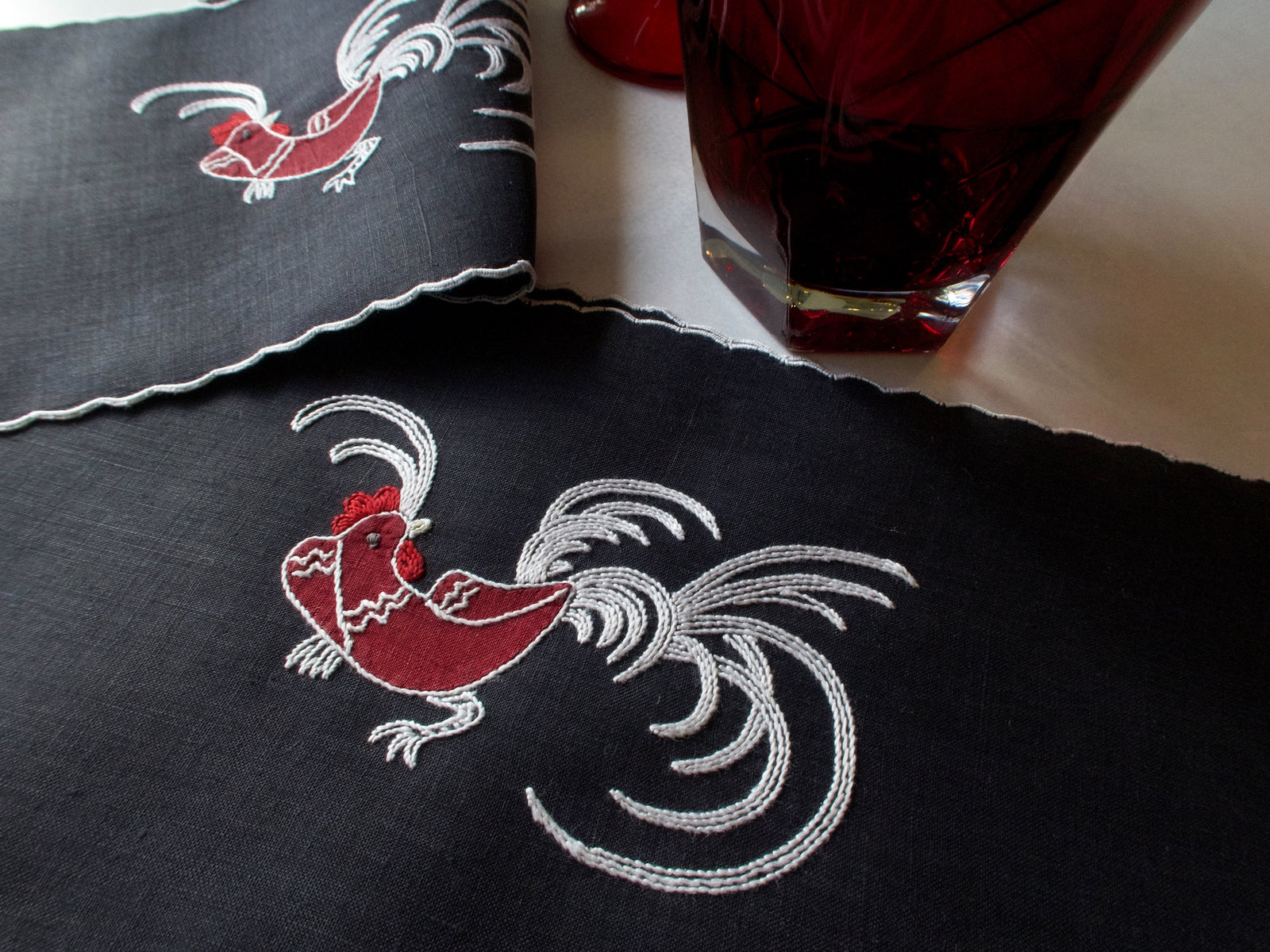 Kicking Back Vintage Madeira Cocktail Napkins, Set of 8