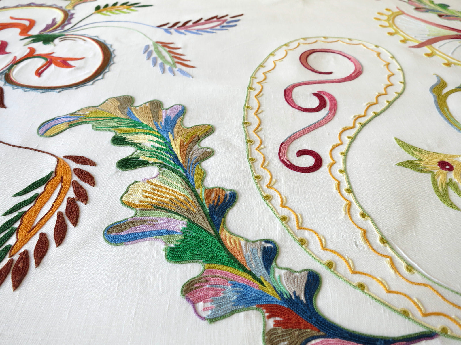 Fish Marine Life Vintage D Porthault Beauvais Embroidery Round Tablecloth & Napkins