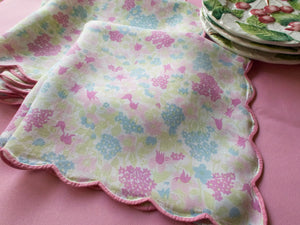 Vintage D Porthault Large Dinner Napkins, Set of 6