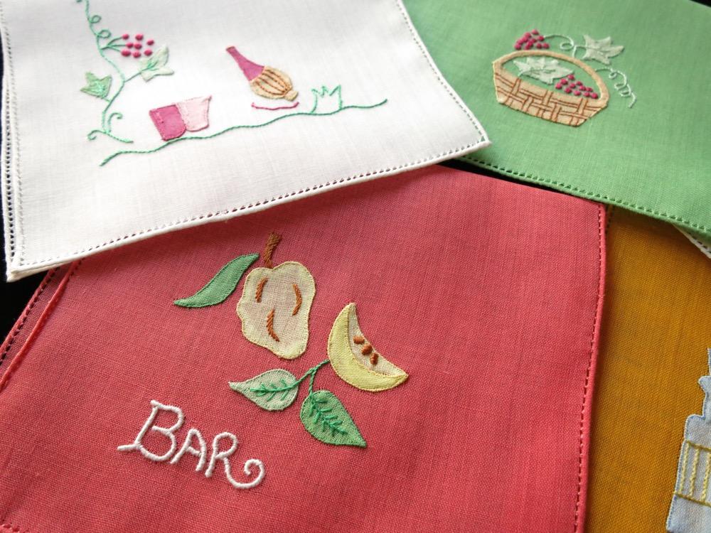 For the Bar Vintage Italian Cocktail Napkins - Set of 6