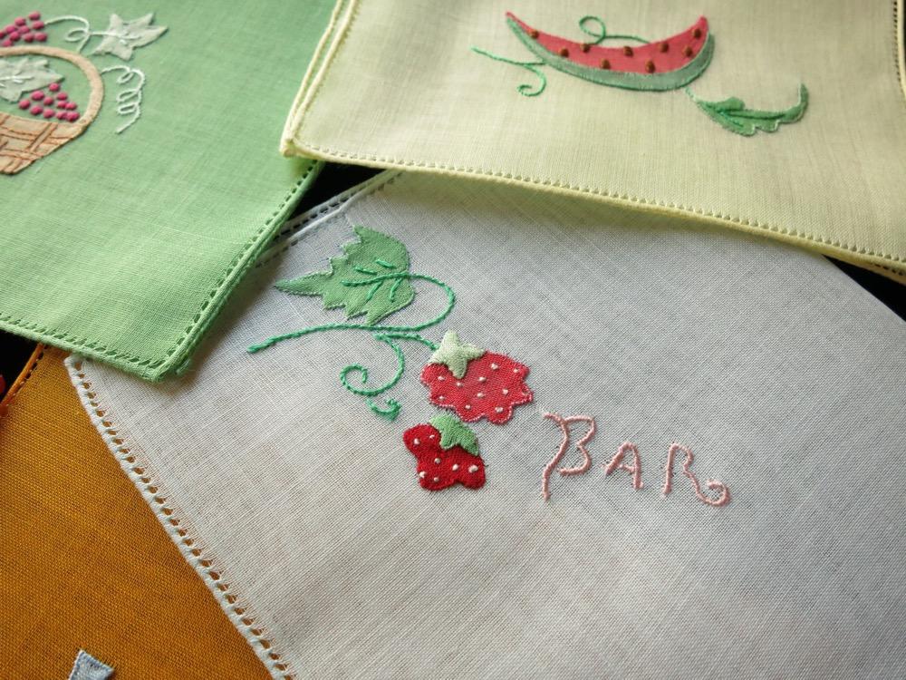 For the Bar Vintage Italian Cocktail Napkins - Set of 6