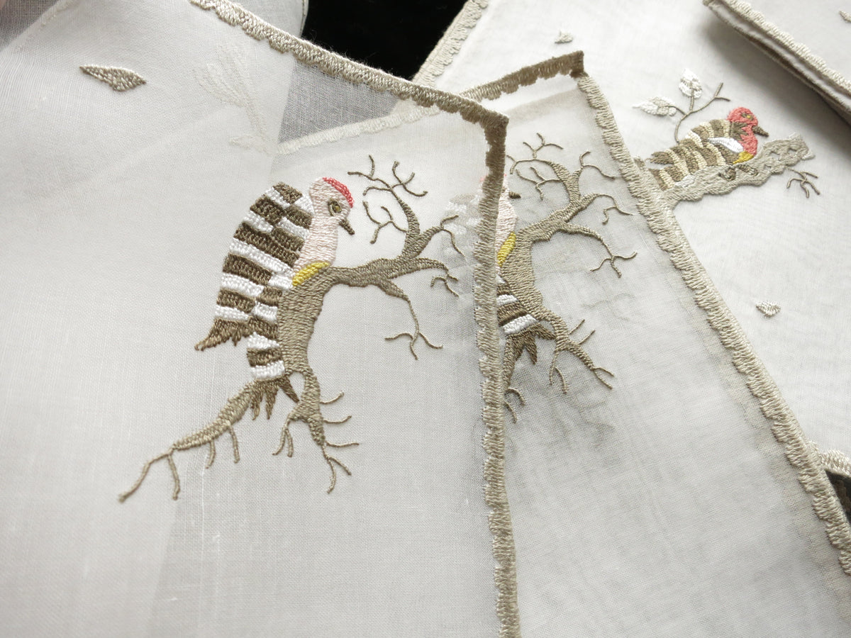 Gila Woodpecker Southwest Desert Vintage Italian Placemat Set - Setting for 8