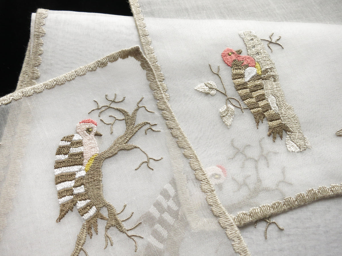 Gila Woodpecker Southwest Desert Vintage Italian Placemat Set - Setting for 8