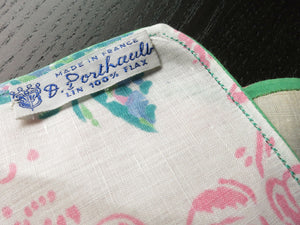 Dragonflies Vintage D Porthault Flax Linen 3pc Breakfast Set