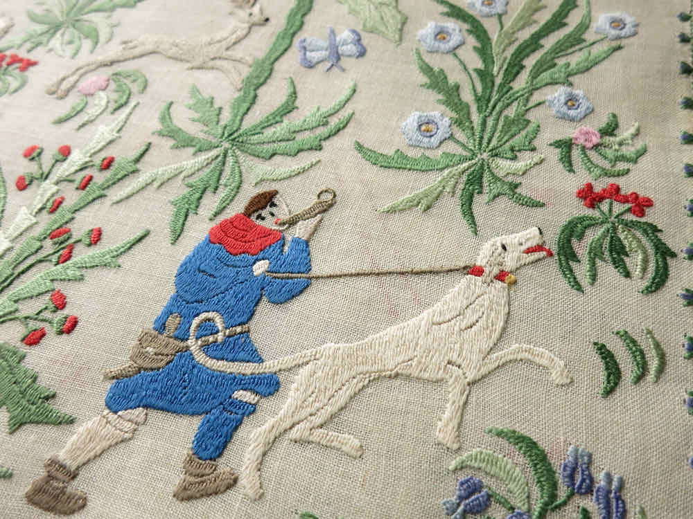 The Hunt Vintage Rapisardi Italian Hand Embroidered Table Runner