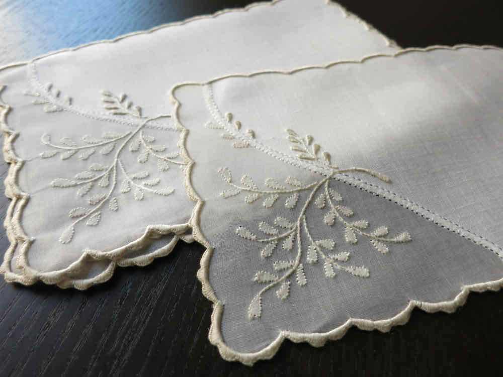 Graceful Leaves Vintage Madeira Cocktail Napkins, Set of 8