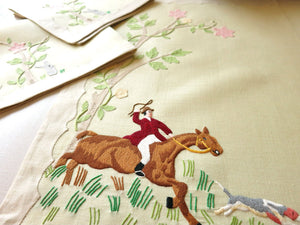Bunny Hunt Vintage Madeira Embroidery 3pc Breakfast Set