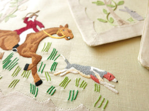 Bunny Hunt Vintage Madeira Embroidery 3pc Breakfast Set
