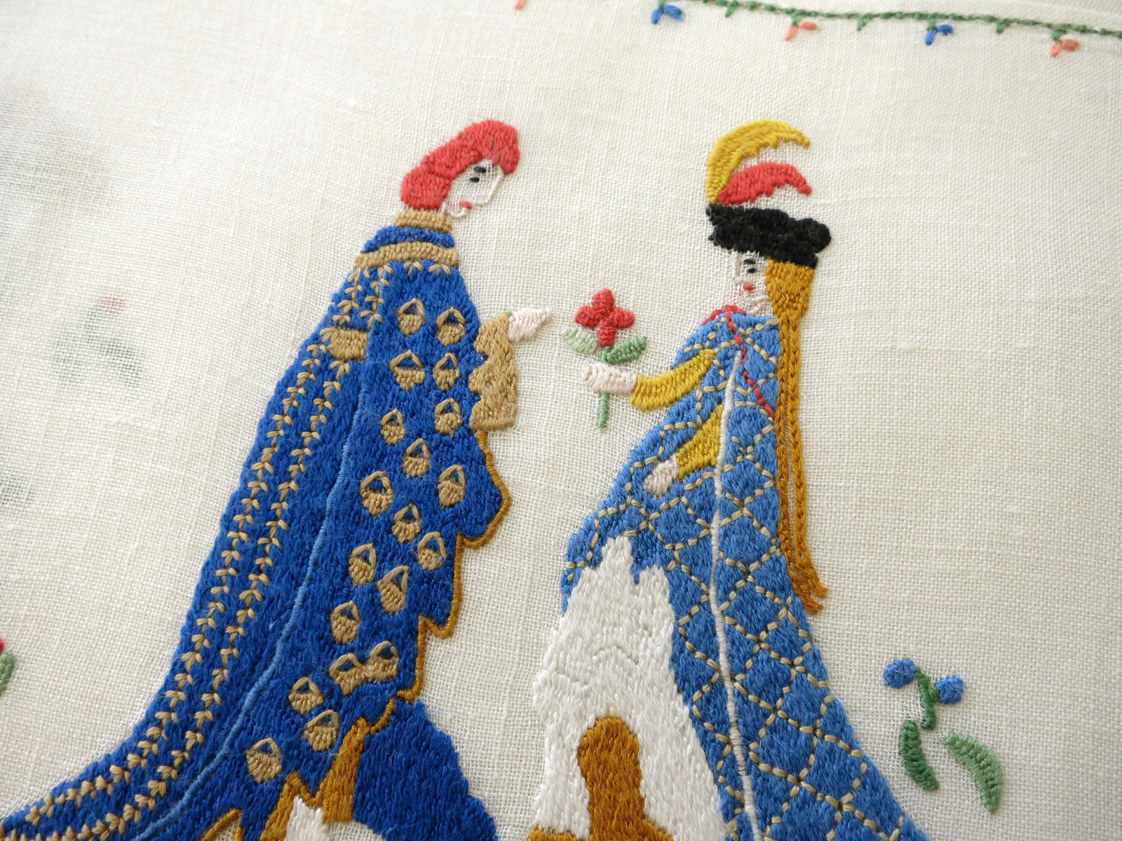 Medieval Labors of the Months, Vintage Rapisardi Italian Embroidery - 12 Placemats