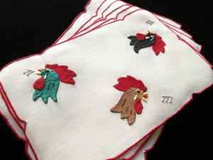 Cocktails with a Song, Vintage Madeira Cocktail Napkins - Set of 6