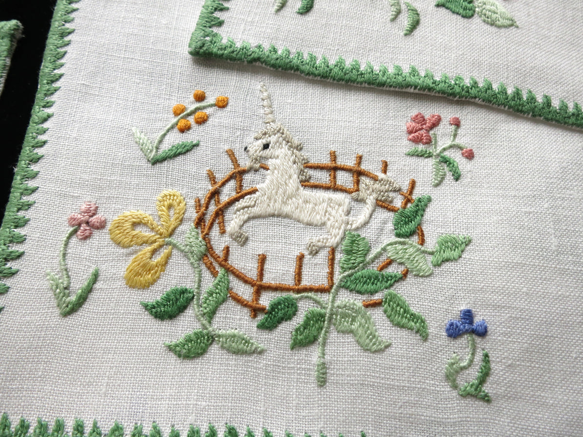 Hunt of the Unicorn, Vintage Rapisardi Italian Cocktail Napkins, Set of 12