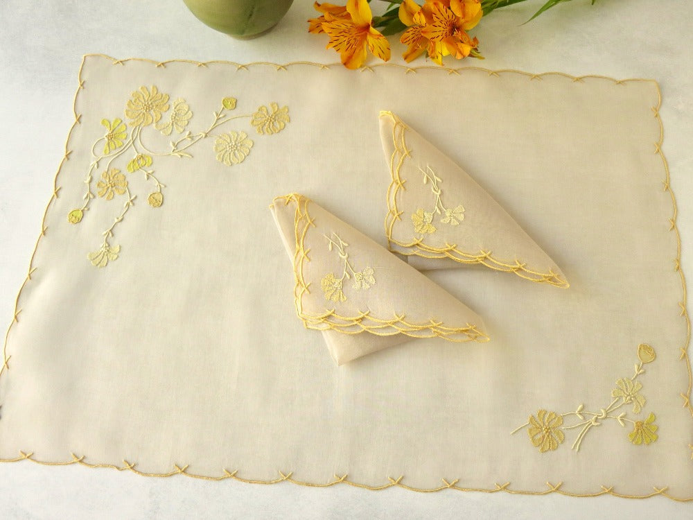"Cornflower" Vintage Marghab 3pc Breakfast Set