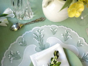 Lily of the Valley Vintage Madeira 16pc Placemat Set for 8