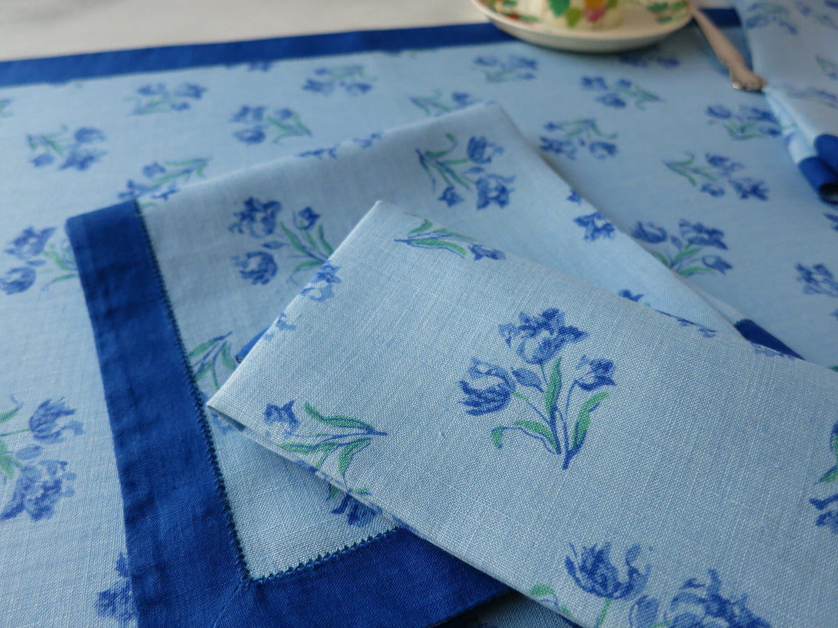 Vintage D Porthault Flax Linen 3pc Breakfast Set, plus Towel