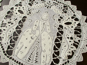 Royalty Antique French Finely Embroidered Linen Placemats, 10 count