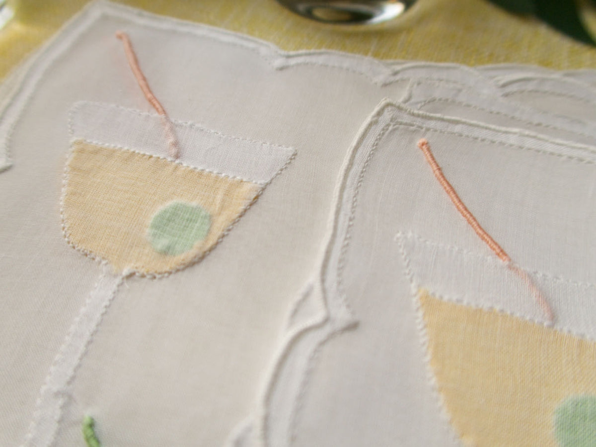 Garnished Cocktails Vintage Madeira Cocktail Napkins, Set of 6