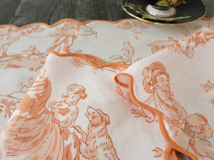 Toile Vintage D Porthault Flax Linen 3pc Breakfast Set