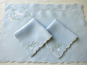 Doves & Flowers Good Morning Vintage Madeira 3pc Breakfast Set