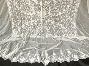Antique c1920 Normandy Lace Coverlet Bedspread France Twin Size
