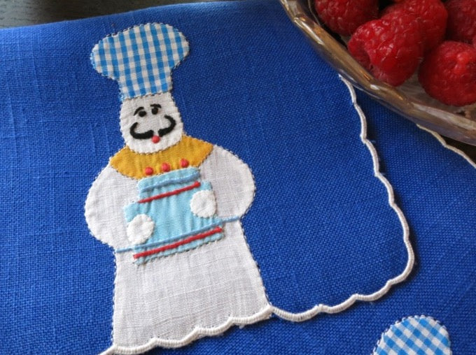 Baker&#39;s Delight Vintage Madeira Linen Cocktail Napkins - Set of 6