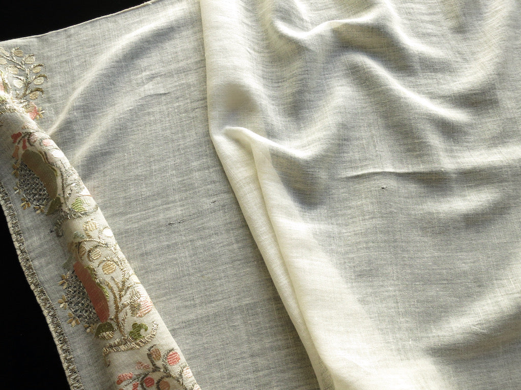 Light and Airy Antique Ottoman Embroidered Fruits Towel 20x46"