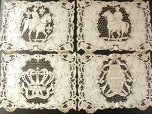 Napoleon Bonaparte Vintage Madeira Linen Placemat Set for 12