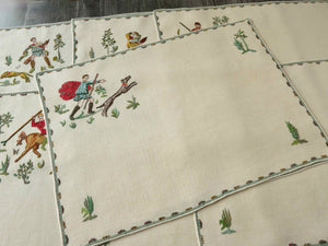 The Hunt Vintage Rapisardi Italian Embroidery - 8 Placemats