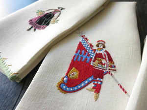 Italian Regional Costumes Vintage Rapisardi Guest Towels - Set of 3