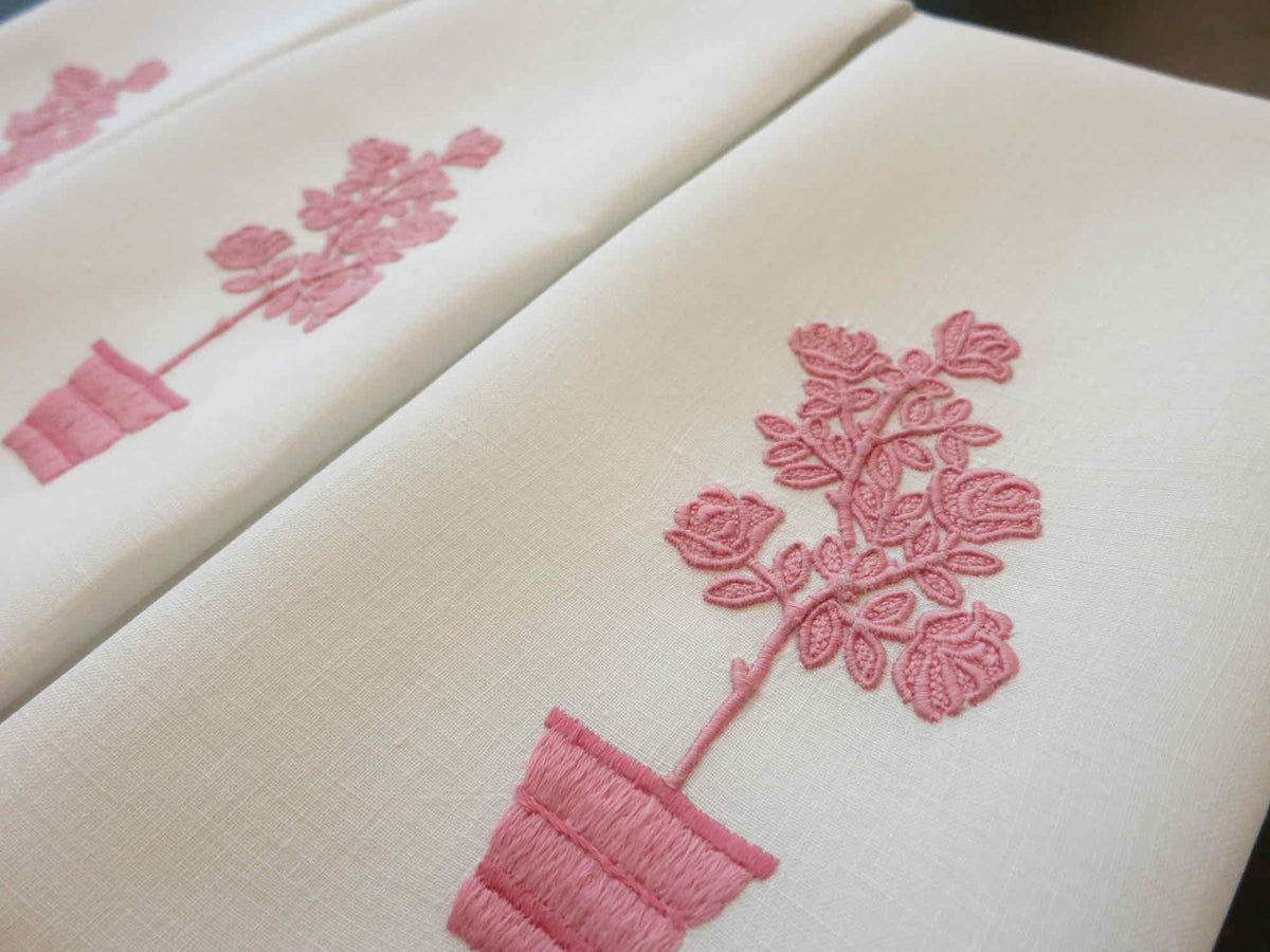 Rose Tree Vintage Linen Madeira Guest Towels ~ Set of 3