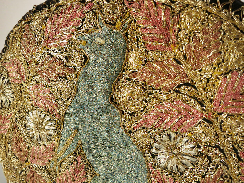 Densely Embroidered Antique Ottoman Turkish Tea Cozy