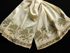 Antique Ottoman Embroidered Towel 16x52"